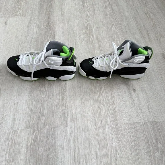 Nike JORDAN 6 Rings GS Sneakers Electric Green Black White 323419-130 Size 6.5Y - Picture 8 of 16